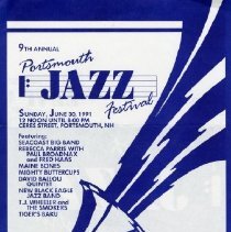 Portsmouth Jazz Festival, 1991 [advertising mailer] Sunday, June 30, 1991.